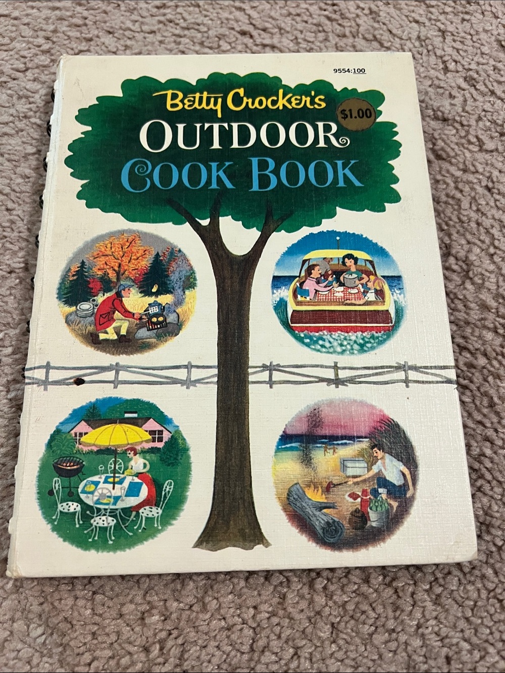 Betty Crocker Outdoor Cook Book — White and Green Illustrated Cover